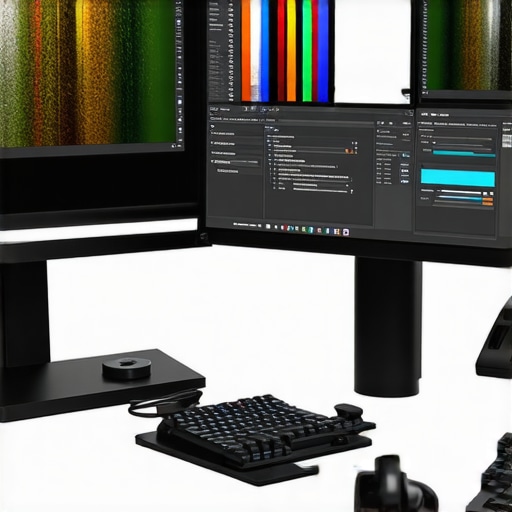 Professional calibration of a high-end 4K monitor using advanced tools for color accuracy and consistency.