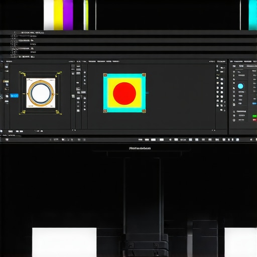 A high-end monitor with calibration tools and professional lighting for color accuracy