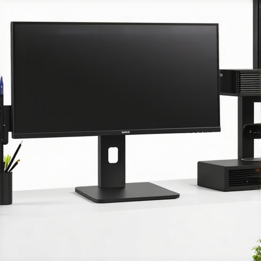 High-end calibrated monitor in an ergonomic workspace