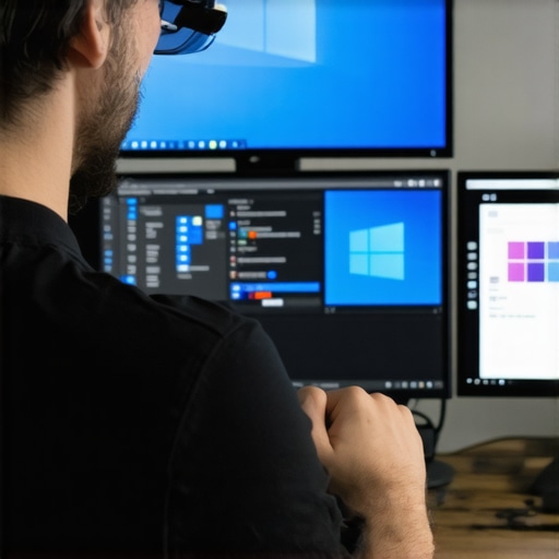 Screenshot of Windows 11 display settings being adjusted for clarity with multiple monitors.